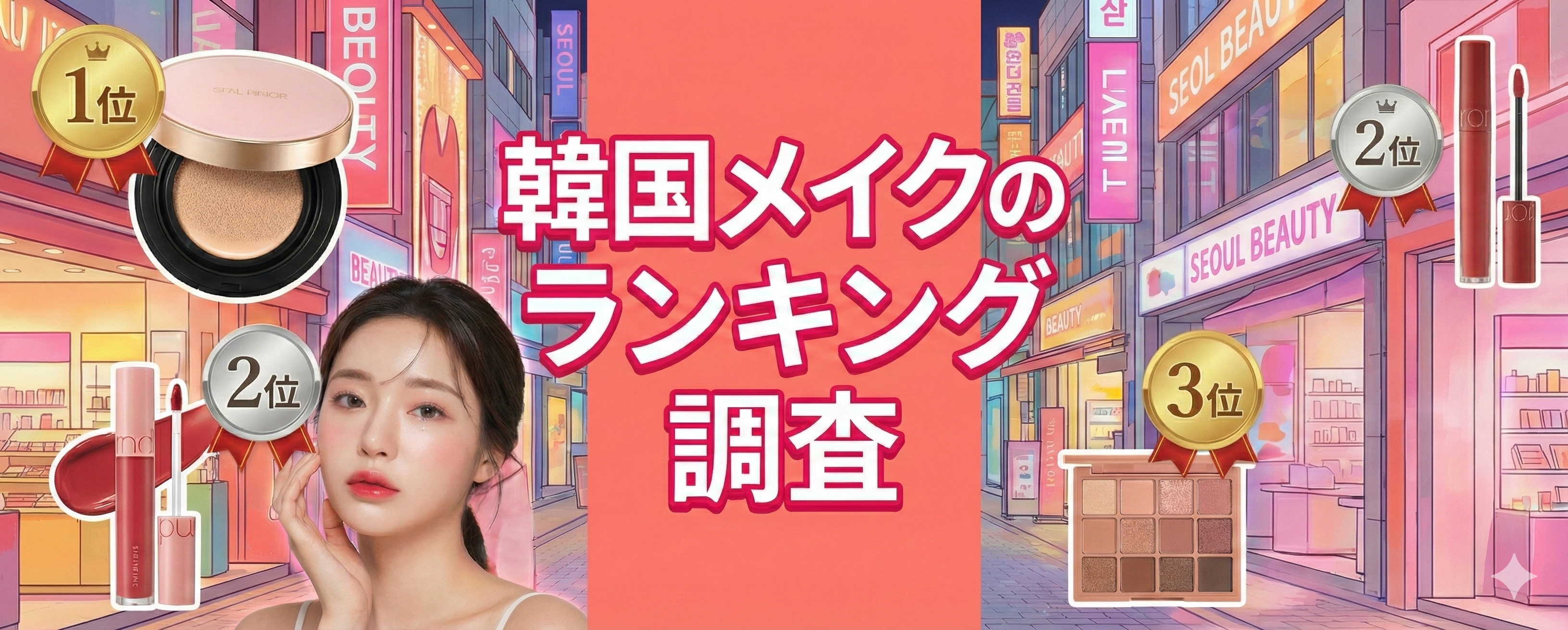 韓国メイクのランキング調査